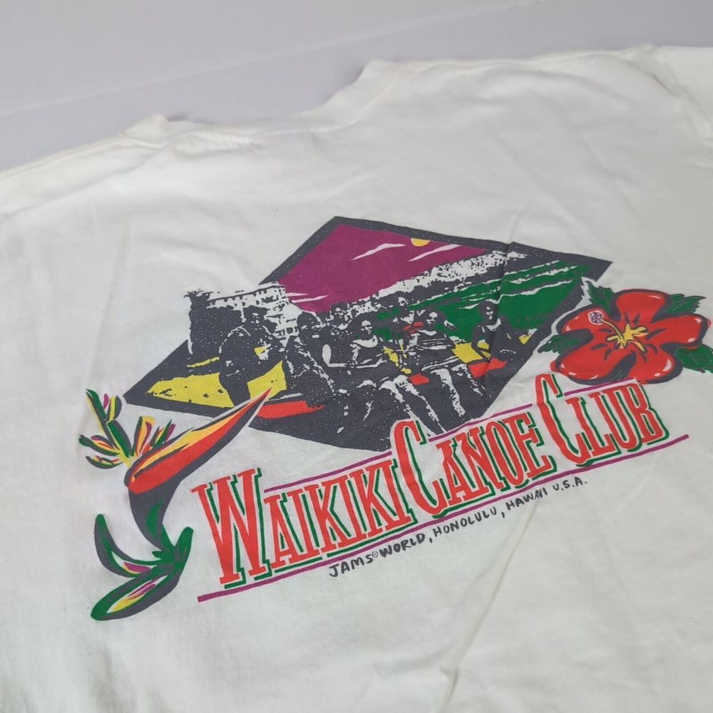 VTG Jam's World Original Jams‎ Waikiki Canoe Club Hawaii Single Stitch XL